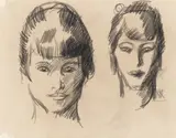 John Duncan Fergusson Rba, Head Studies, conte