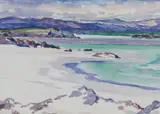 Traigh Ban nam Manach, Iona by Francis Campbell Boileau Cadell Rsa Rsw, watercolour and pencil, sold Oct 2021
