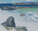 Arsa Rsw Penelope Beaton, Rocks and Receding Tide, Iona, oil on board