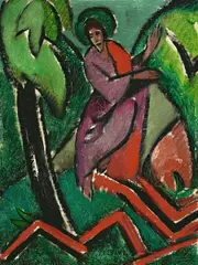Einsiedler by Josef Eberz, 1917, Öl auf Karton, sold Nov 2012
