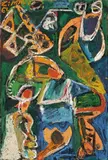 Hans-Peter Zimmer, Froschtraum, 1962, Öl auf Leinwand