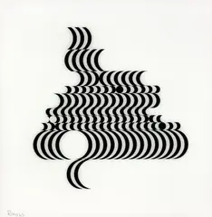 Untitled [Fragment 2] by Bridget Riley, 1965, Serigraphie auf Plexiglas, sold Nov 2010