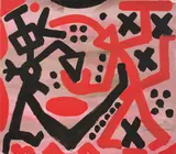 Westmann/Ostmann by A. R. Penck, 1990, Acryl auf Leinwand, sold Nov 2015