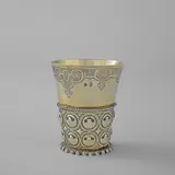 Bartel Jamnitzer, Nürnberger Noppen-Renaissance-Becher, Um 1580, Silber, getrieben, ziseliert, vergoldet. 8,5 cm; Ø 7,5 cm (3 ⅜ in.; Ø 3 in.)