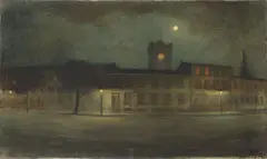 Werner Heldt, Klosterstraße bei Gasbeleuchtung, 1928, Öl auf Leinwand
