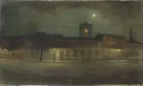 Werner Heldt, Klosterstraße bei Gasbeleuchtung, 1928, Öl auf Leinwand