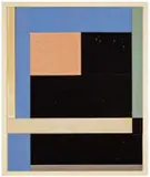 Walter Dexel, Rot-Blau-Schwarz“ („Collage rot-blau-schwarz“), 1926, Collage auf leichtem Karton