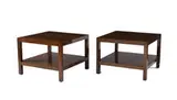 Mid-Century Modern, Parsons style end tables (2)