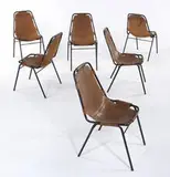 Charlotte Perriand, Group of stacking chairs (6)