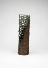 Fantoni, Metal vase, c. 1968, Raymor