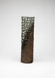 Fantoni, Metal vase, c. 1968, Raymor