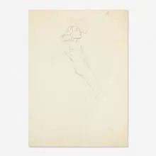 Untitled (Figure Sketch) by Franz Kline, graphite on paper, sold Mar 2020