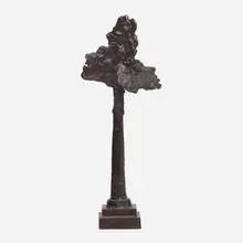 Max Weber, Three Heads in Profile, 1959, painted bronze