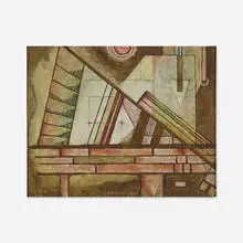 Structural by Charles H. Walther, 1936, oil on board, sold Mar 2020