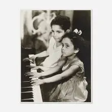 James VanDerZee, Piano Duet, gelatin silver print