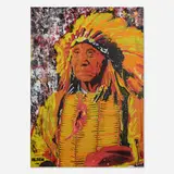 Alben, Coca-Cola Red Cloud, stencil and spray-paint on canvas