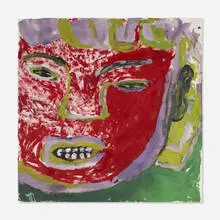 Roberto Juarez, Mask, 1982, acrylic on paper