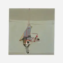 Antonio Lorenzo, Nacimiento de la Mariposa, 1969, acrylic on linen in artist's frame