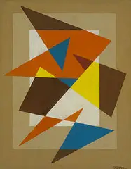 Charles Turzak, Abstract Medley of Rectangles, 1981, oil on linen