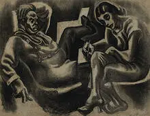 James Daugherty, untitled, c. 1935, charcoal on paper