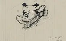 2464634 by Jonathan Borofsky, 1978, ink and pencil on lined paper, sold May 2004