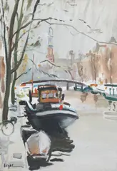 Norman Edgar, Towards the Westkirk, oil on canvas