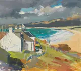 John Cunningham Rgi DLitt, Kiloran Shore, Colonsay, oil on canvas