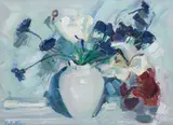 James Fullarton, White Vase, oil on board
