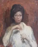 The string of pearls by David Abercrombie Donaldson Rsa Rp Lld, oil on canvas, sold Oct 2021