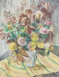Autumn Flowers by Mary Armour Rsa Rsw, 1944, oil on canvas, offered Oct 2021