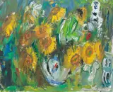 Anne Redpath Obe Rsa Ara Lld Arws Roi Rba, Sunflowers, oil on canvas