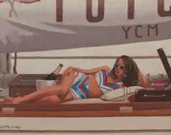 Jack Vettriano Obe Hon Lld, Champagne and Sunshine II, 2009, oil on canvas