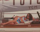 Jack Vettriano Obe Hon Lld, Champagne and Sunshine II, 2009, oil on canvas