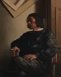 Jack Vettriano Obe Hon Lld, Self portrait, circa 1994, oil on canvas