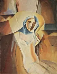 Albert Mueller, Weibliche Halbfigur, Um 1920, Öl auf Leinwand