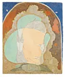 Gerhard Altenbourg, Aufgestiegen in die Herrlichkeit, 1975, Aquarell, Bleistift und Chinesische Tusche auf Fabriano-Roma-Michelangelo-Bütten (mit dem Wasserzeichen)
