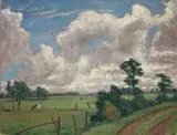 Otto Modersohn, Sommerlandschaft mit großen Wolken