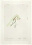 Francis Alÿs, Study for The Modernist, 2005, Öl und Bleistift auf Transparentpapier, vom Künstler auf ein weiteres Transparentpapier montiert