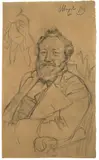 Adolph von Menzel, Porträt eines Stabsarztes