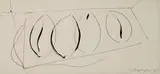 Luciano Baldessari, Apples and Lemon & Untitled (2), 1943, Pen & ink