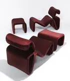 Jan Ekselius, Pair of Jan chairs with ottomans (2), 1970, Stendig