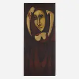 Charles Sebree, figure, oil on Masonite