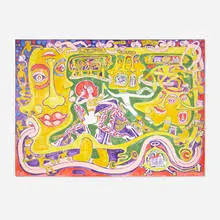 Untitled by Yvon Taillandier, acrylic on canvas, sold Mar 2020