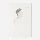 Bo Bartlett, Untitled (Melonie in Black Hat) (double sided), graphite on paper