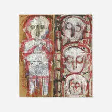 Michel Nedjar, Untitled, paint on cardboard