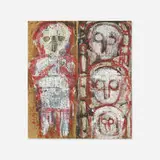 Michel Nedjar, Untitled, paint on cardboard
