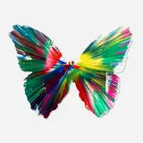 Butterfly spin by Damien Hirst, 2009, acrylic on paper, sold Mar 2020