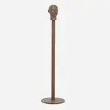 Diana Moore, Brown Head, 1985, cast concrete, steel