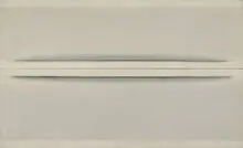 Timeless White with Grey by Lawrence Calcagno, 1968, acrylic on canvas, sold May 2004