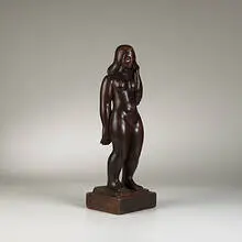 untitled (Woman) by Concetta Scaravaglione, c.1940, carved walnut, sold May 2004